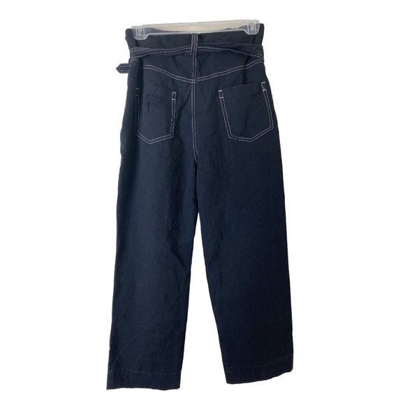 Carmar LA Black Pants with white stitching Distressed  Size 12 NWT - Picture 2 of 7